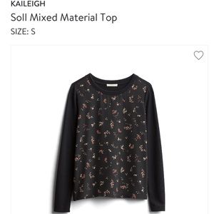 Stitch Fix - Kaileigh Soll Mixed Material Top
